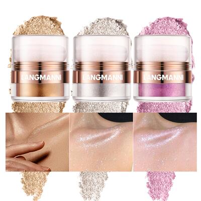 3colours Highlighting Powder for Face and Body for more glit