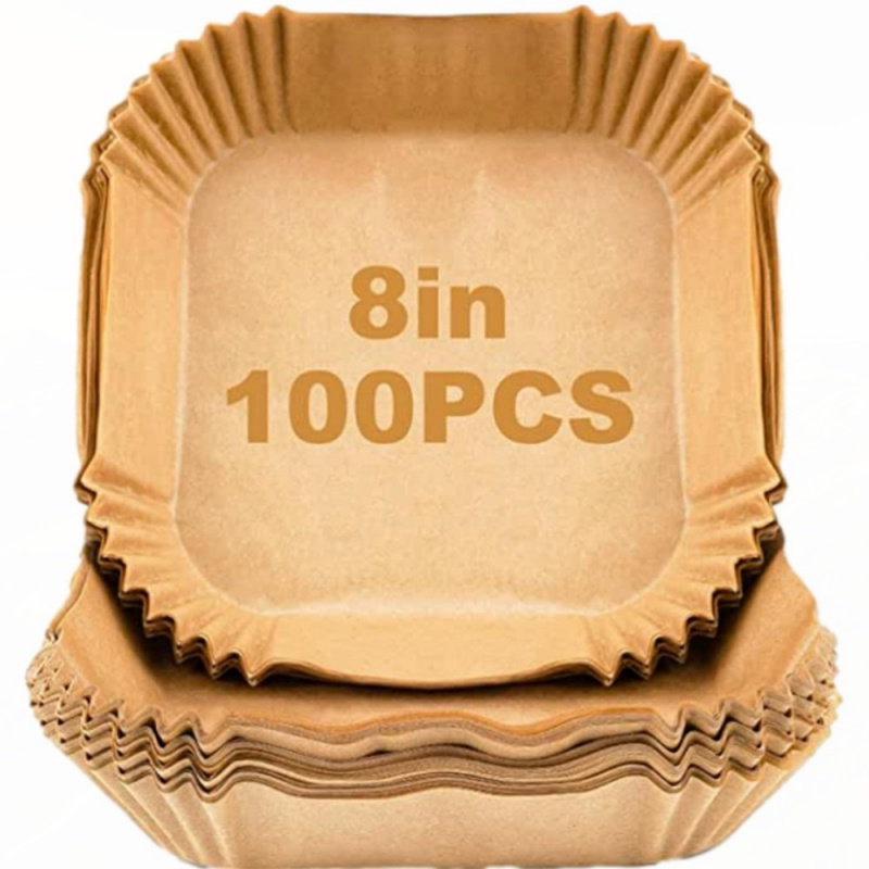 空气炸锅纸专用纸锡纸碗长方形托盘一次性模具空气炸锅专用纸