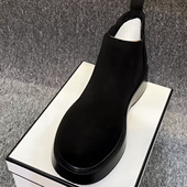 新款 高帮男士 黑色鞋 000欧洲站头层牛皮休闲板鞋 透气休闲男皮鞋