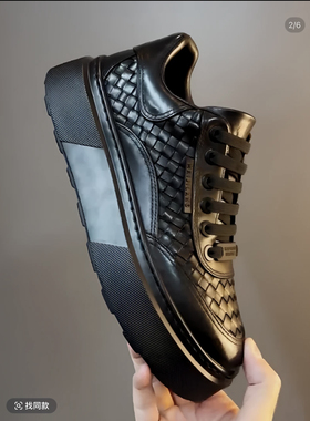 323163秋冬季新款纯皮商务休闲一脚蹬舒适圆头时尚百搭软底皮鞋男