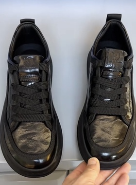 63032秋欧货时尚秋季牛皮新款商务休闲舒适圆头时尚百搭牛皮鞋男