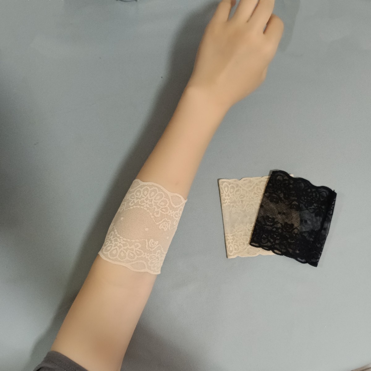 夏季轻薄短款遮盖疤痕关节套女士防晒袖套