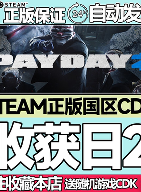 Steam正版 收获日2 国区激活码cdk PAYDAY 2 掠夺日2现货秒发