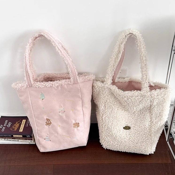 2026秋冬新款可爱毛绒包包手提斜挎包粉色软萌毛毛包少女手拎包女,箱包皮具/热销女包/男包,时尚帆布包,淘宝优惠券,粉丝福利购,淘宝优惠卷