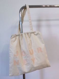 帆布包袋 JOURNEY 抽绳单肩包美式大容量新品布袋博主同款 韩风