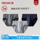 内裤 男纯棉三角男士 三枪内裤 抗菌柔软透气中老年春夏不夹臀 3条