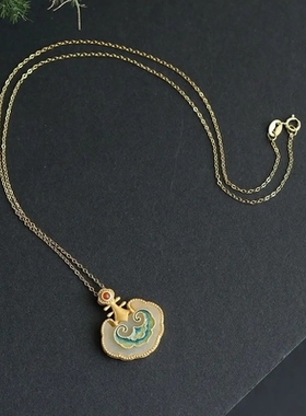 新款中国风原创镀金古法金仿和田