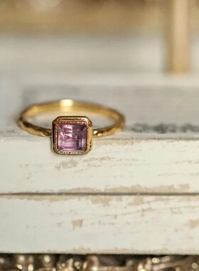 怀旧美物浅紫水晶个性时尚戒指女