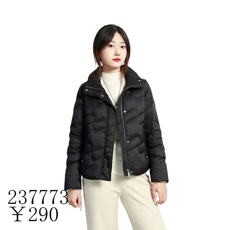 短秋冬季羽绒服可路莎设计感立领