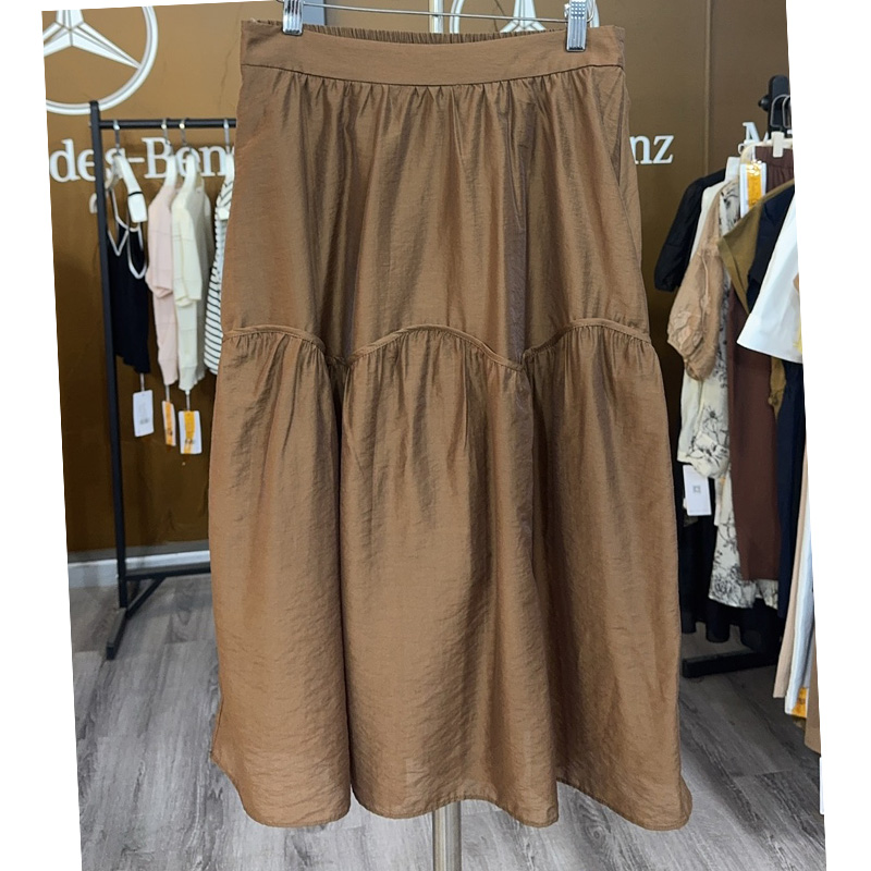 可路莎半裙钟型松紧腰半身裙