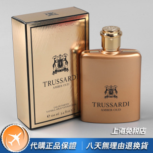 正品Trussardi楚萨迪Amber Oud琥珀乌木男士香水100ML淡香精EDP
