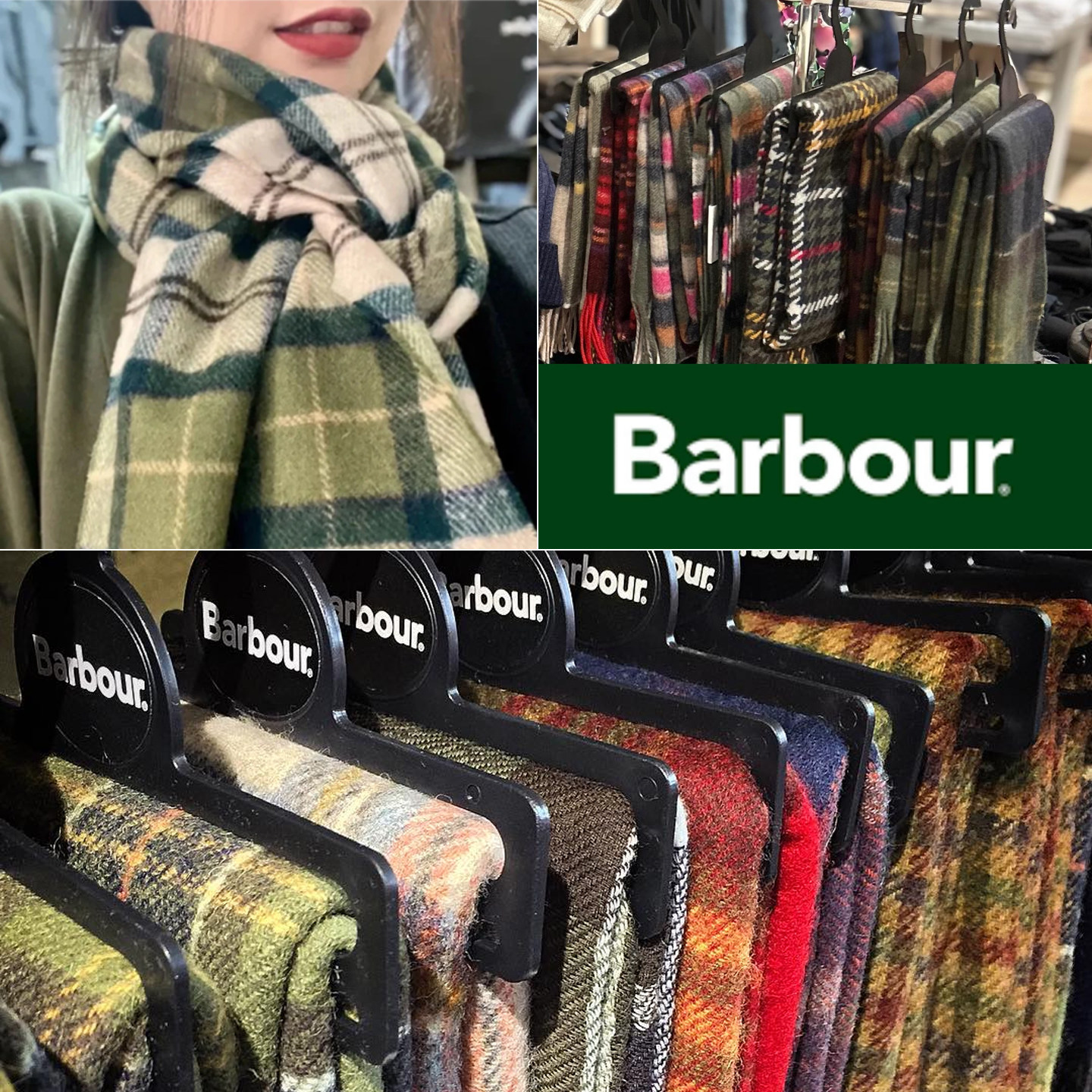 英国barbour秋冬男女格纹围巾