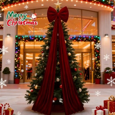 圣诞蝴蝶结巨型客厅装饰品摆件大件落地手工diy喜庆场景氛围布置