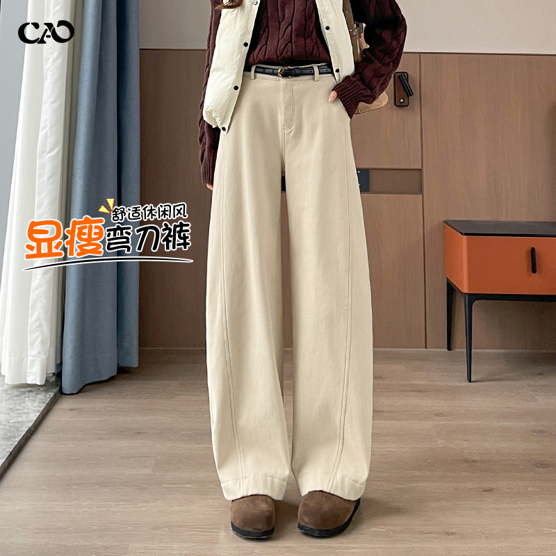 裤子女新款2025爆款冬季加绒加厚