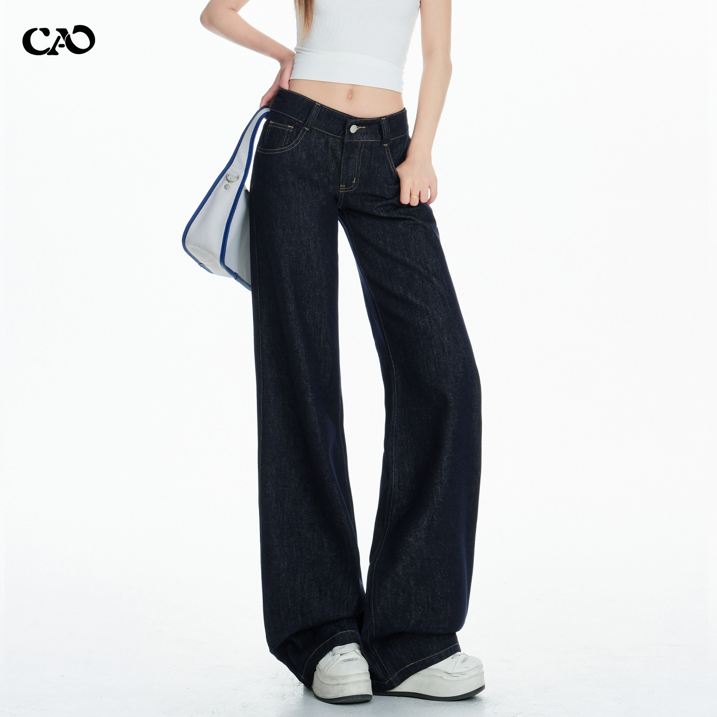 阔腿牛仔裤女夏季新款低腰显瘦