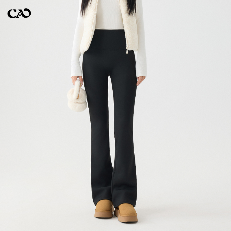 微喇鲨鱼裤女黑色外穿秋冬新款