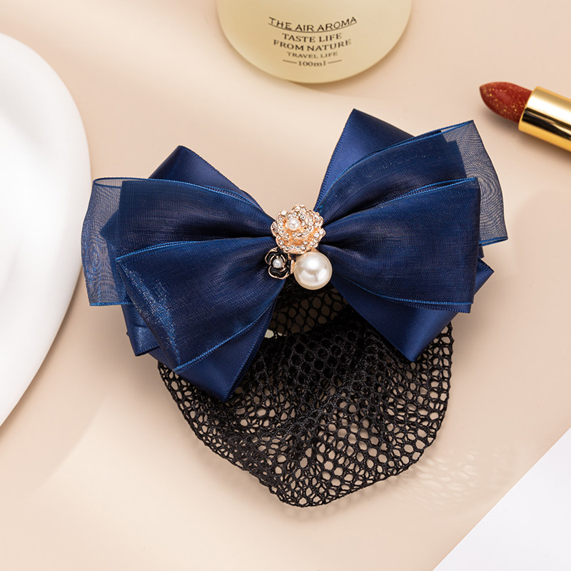 护士头花女职业网兜空姐盘发网盘头发夹头饰发饰高级感2023年新款