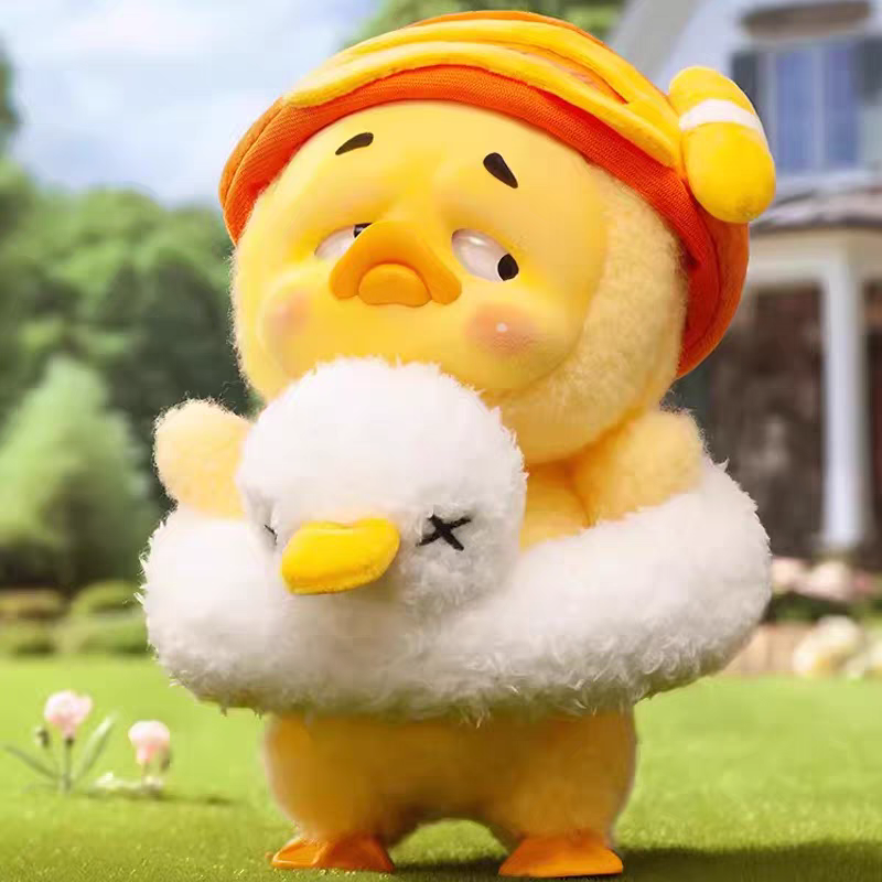 正版烦人鸭撒娇好命鸭毛绒2代盲盒公仔Upsetduck小黄鸭潮玩摆件
