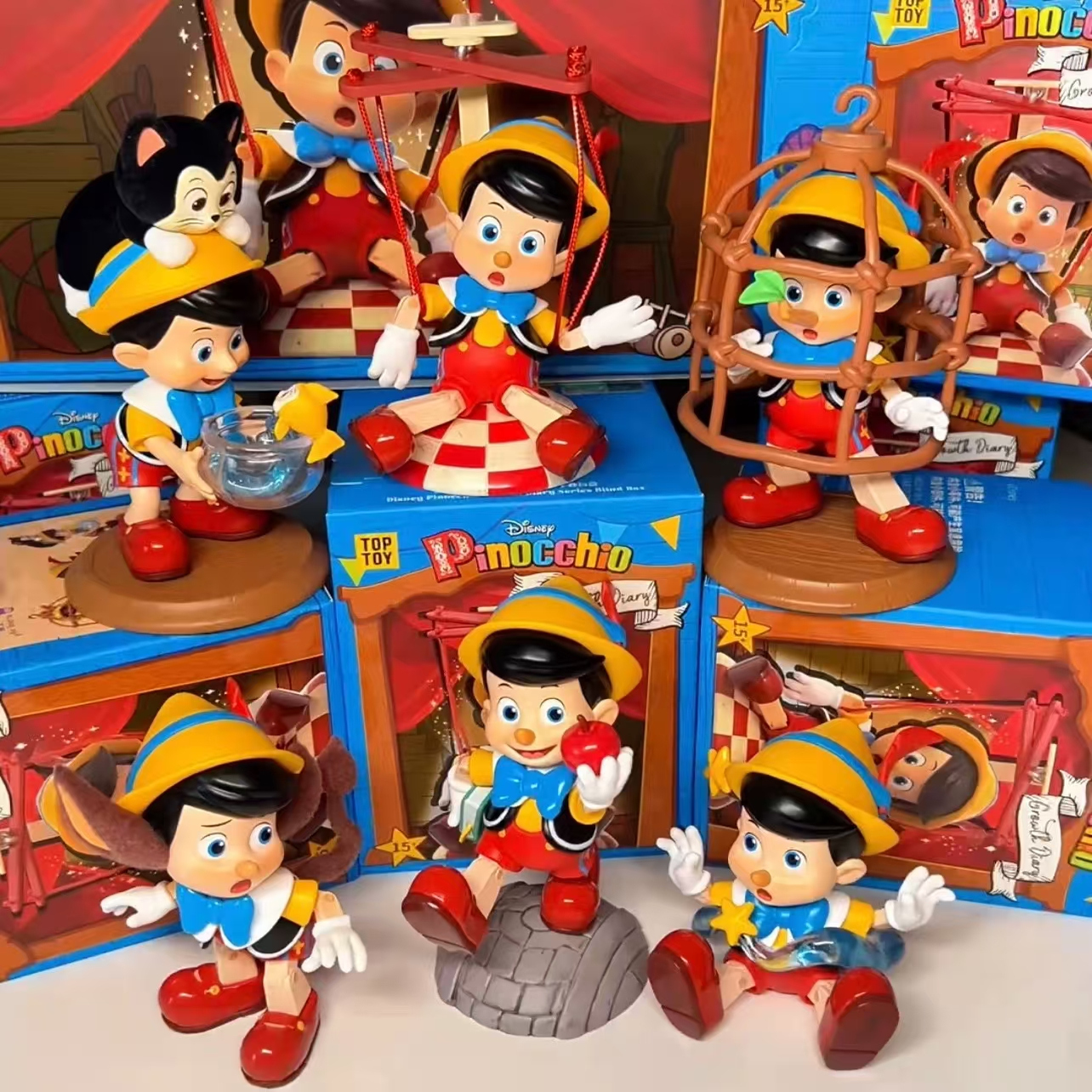 新品TOPTOY迪士尼匹诺曹成长日记系列手办桌面摆件生日礼物可爱