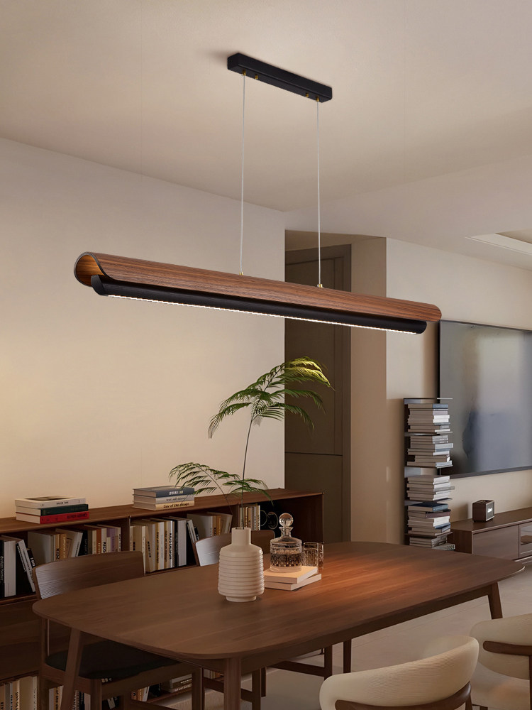 餐厅吊灯法式中古侘寂风极简高级感升降餐桌岛台茶室一字长条灯具,家装灯饰光源,餐厅吊灯,淘宝优惠券,粉丝福利购,淘宝优惠卷