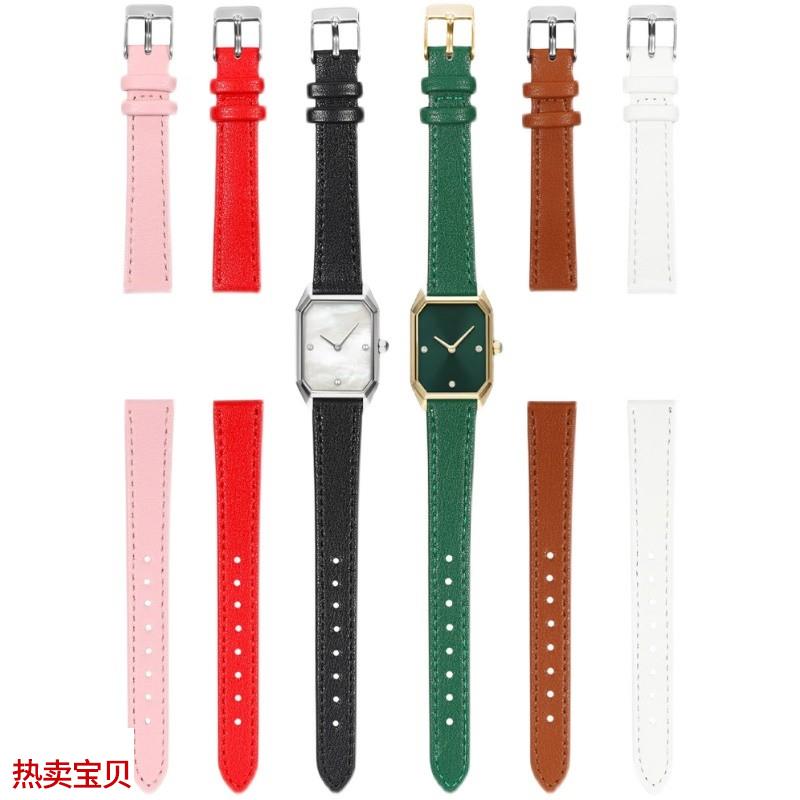 适配原厂阿玛尼真皮手表带满天星小绿表AR1926A1139911244牛皮表