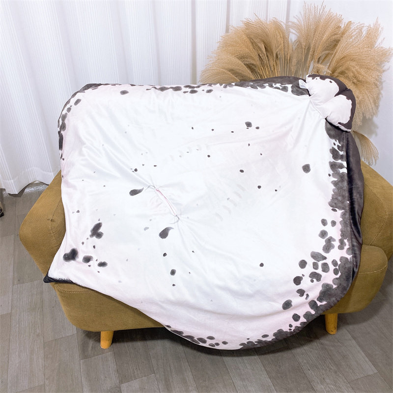 日本简约现代世界大型黄貂鱼淡水魔鬼鱼毛绒盖毯地垫披肩布偶毛毯