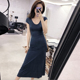 沙滩长裙休闲a字裙2025夏季 韩国V领莫代尔连衣裙女修身 显瘦短袖 新