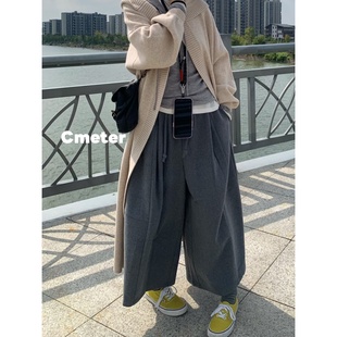 厚实过冬 阔腿灯笼毛呢9分裤 CMETER 强推荐