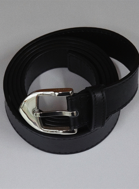 CMETER不锈钢腰头牛皮简约百搭加长细腰带