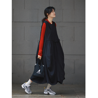 廓形棉质纯色无袖百搭