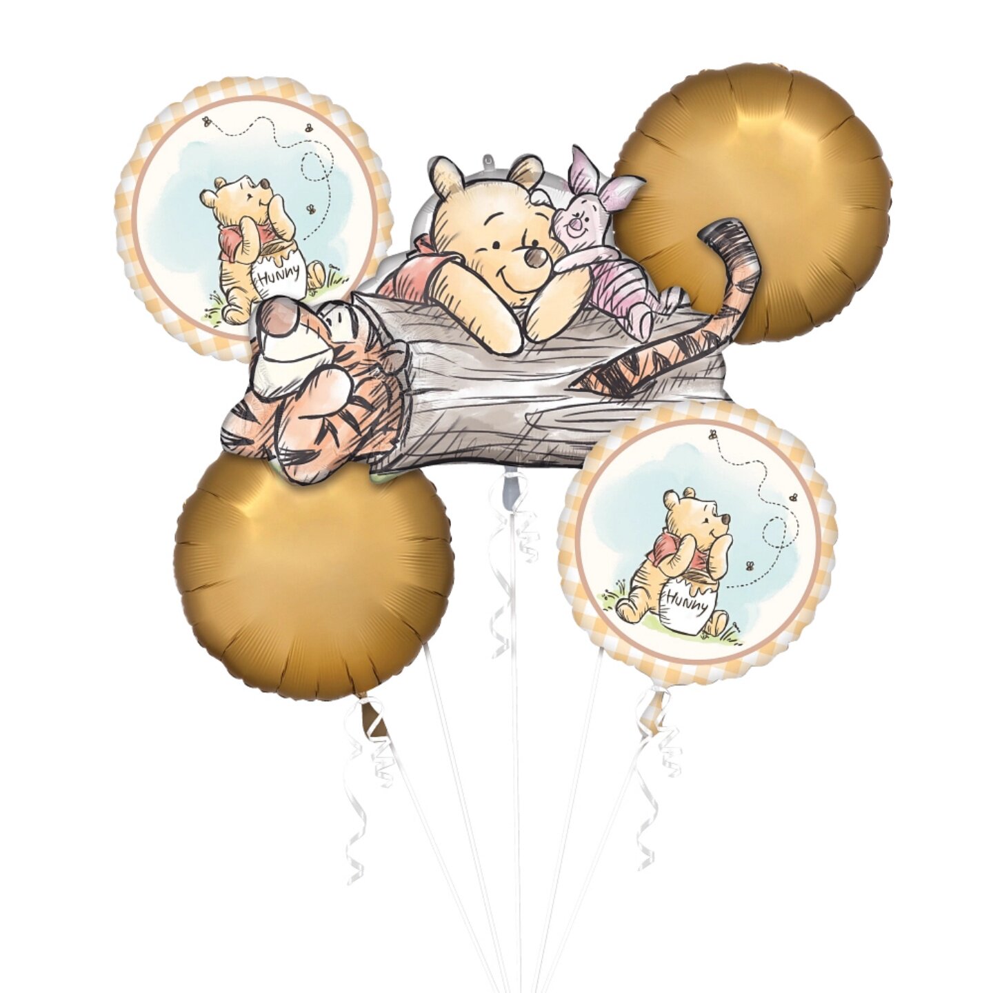 美国进口Anagram小熊维尼pooh系列迪士尼铝箔膜气球生日派对装饰
