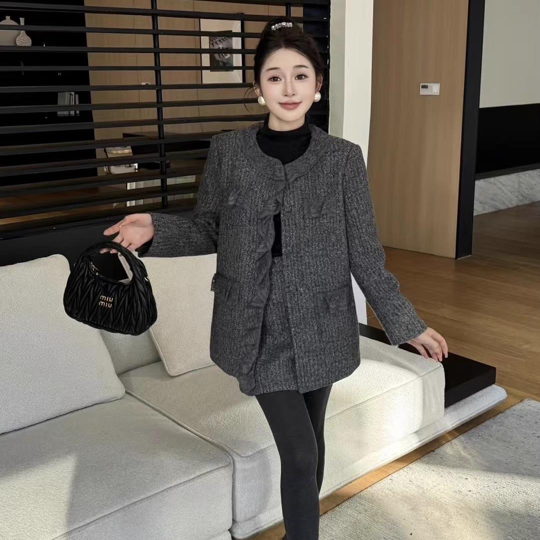 羊毛羽绒小香风半裙两件套女冬季