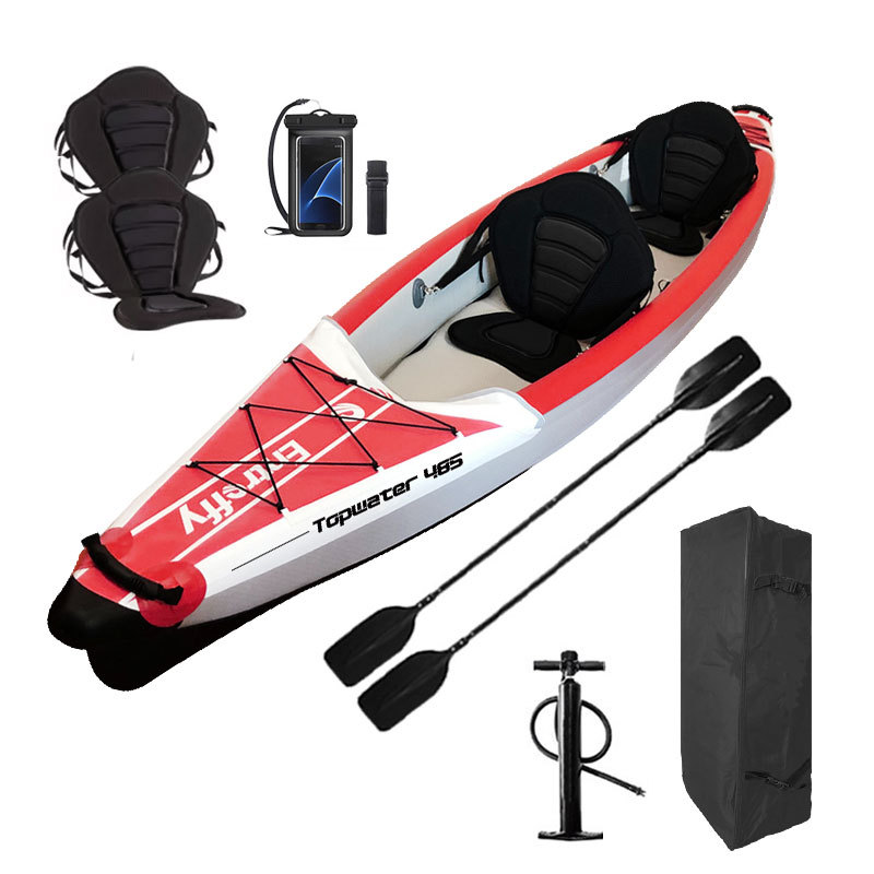 Kayak充气船橡皮艇漂流单双三人冲锋舟漂流船皮划艇户外钓鱼船