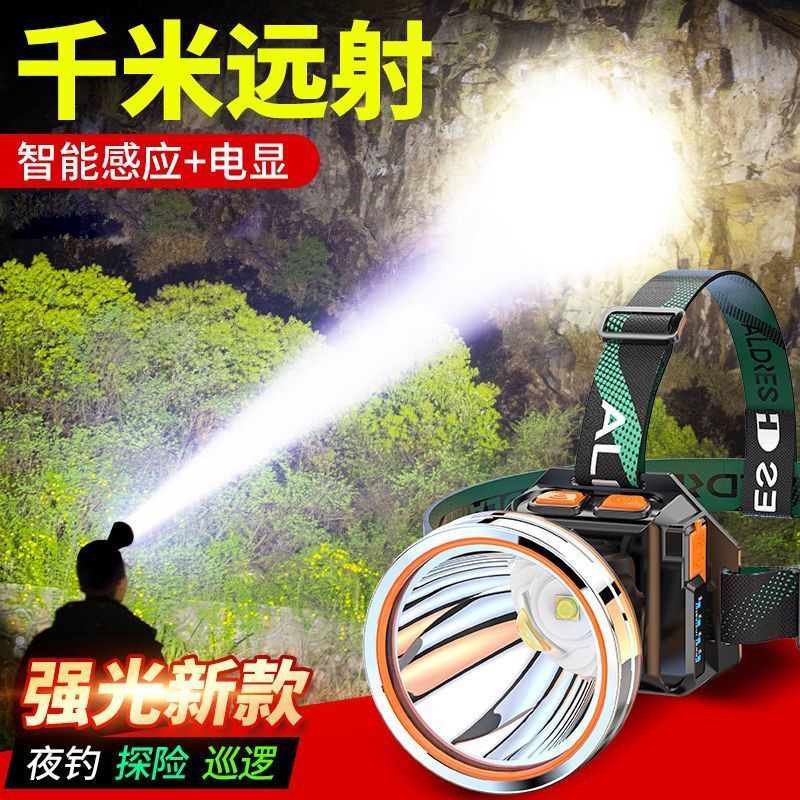 LED强光头灯超亮可充电头