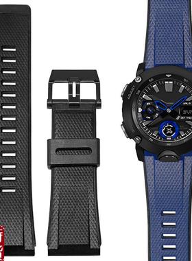 原装适配适配卡西欧G-SHOCK硅胶手表带男GA-2000GA-2200系列黑色