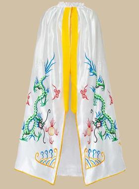 特卖寺庙财神佛像装饰披风关公佛衣佛袍双龙刺绣披肩黑色斗篷仙家