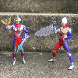 迪迦超可动变形人偶哉佩利敖光线神光棒变身器模型拼装益智玩具曼