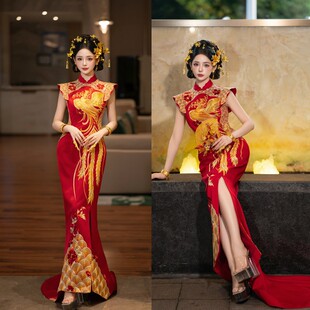 【出租】【出售】新款高端礼服旗袍国风订婚宴服显瘦新中式敬酒服