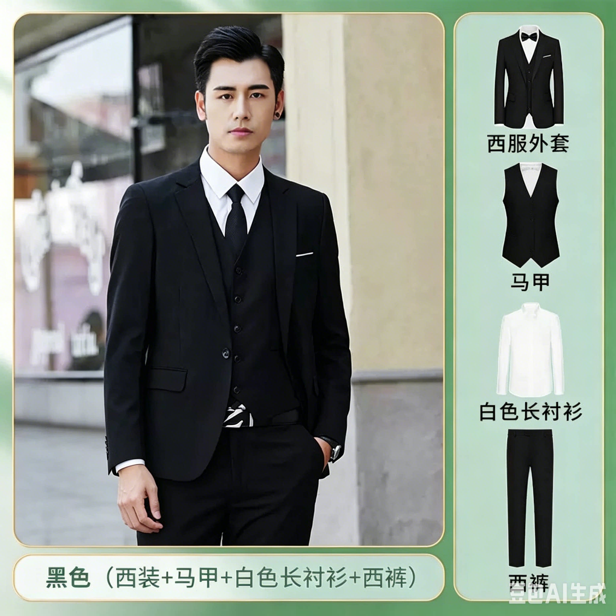 【出租大码】结婚伴郎服大码西装特大码租赁兄弟团套装图片