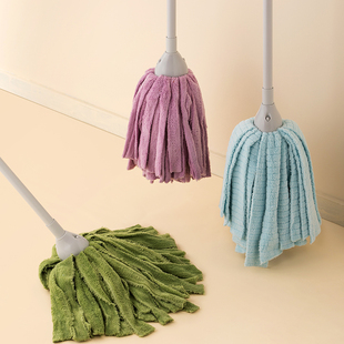 茶花拖把清洁地板拖布老式墩布吸水珊瑚绒布条木地板瓷砖地板地拖