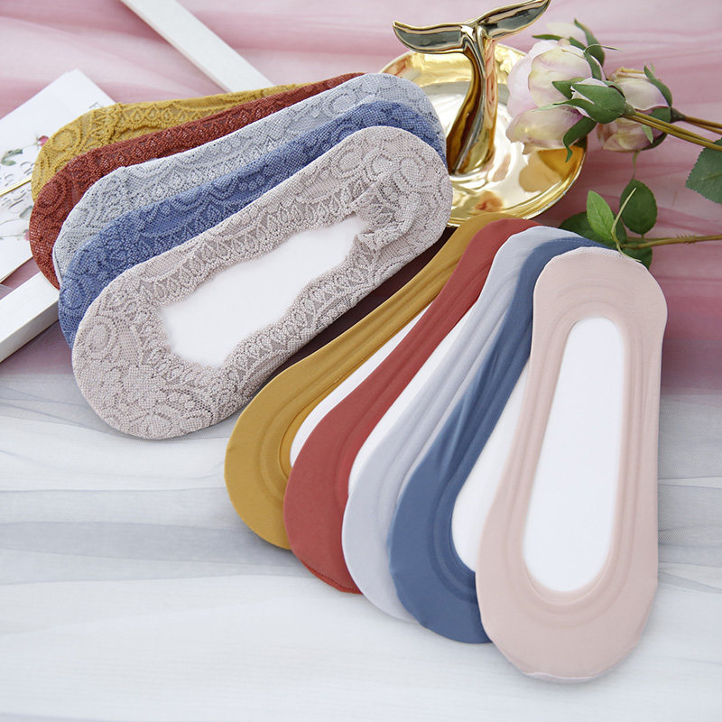 满30包邮夏季蕾丝浅口船袜冰丝无痕袜子硅胶防滑棉底Y隐形船袜|ruв категории Нижнее белье, носки/рейтузы/чулки/Красивая ножка носки - от Buy2taobao.com для оказания профессиональной услуги покупки агента Taobao