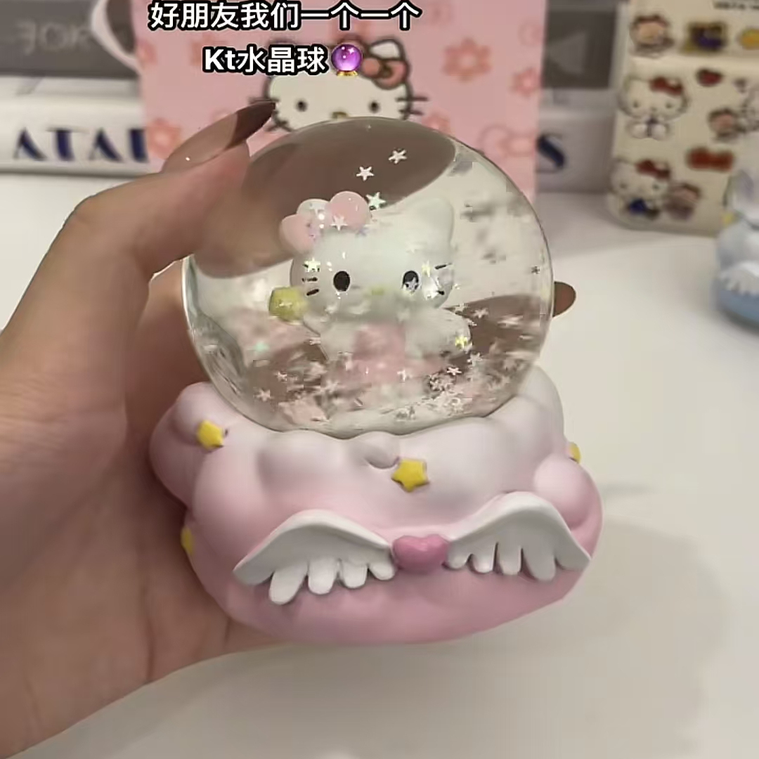 创意卡通天使KT公仔萌宠水晶球