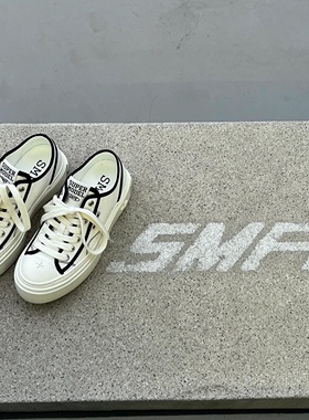 M7SMFK复古低帮板鞋李兰迪同款牛皮撞色休闲设计感帆布鞋