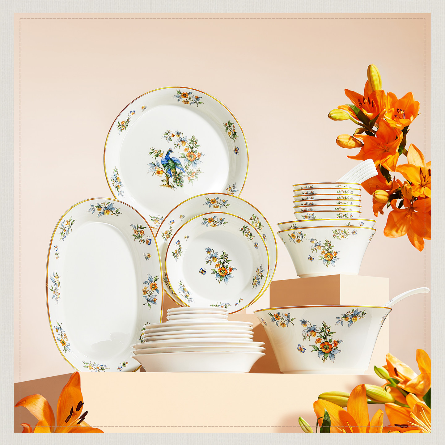 玛戈隆特和美家园轻奢餐具套装