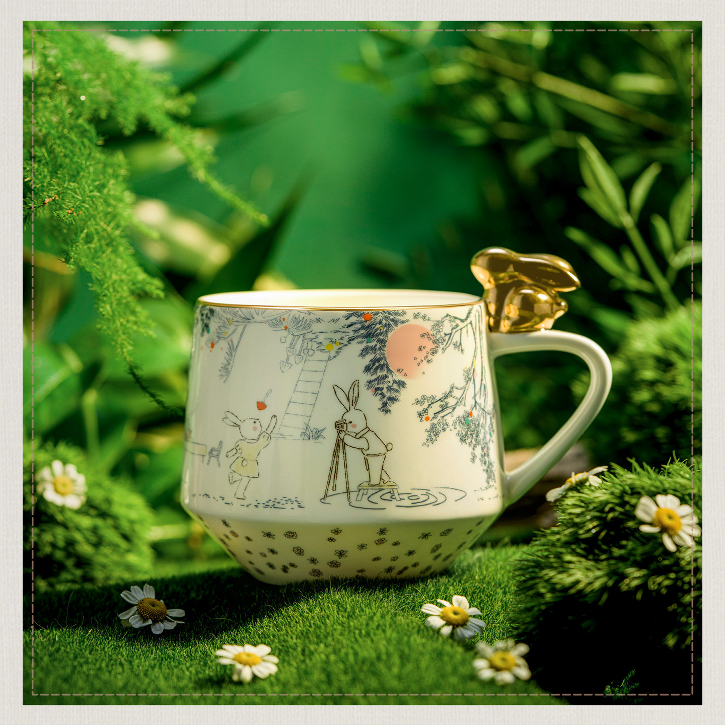 玛戈隆特陶瓷花面大众水杯马克杯