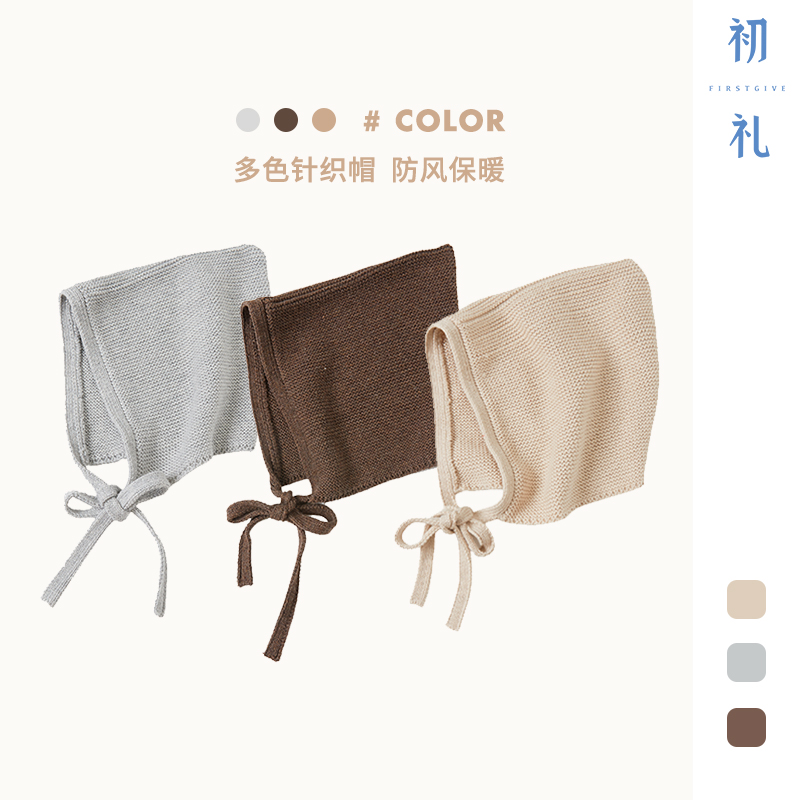 初礼2019新款婴幼儿针织帽秋冬婴儿帽纯棉可爱超萌绑带帽宝宝帽子在类目 童装/婴儿装/亲子装, 帽子/围巾/口罩/手套/耳套/脚套, 帽子中 - 来自Buy2taobao.com提供专业的淘宝代购服务
