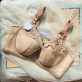 大胸大码 哺乳文胸CD杯薄款 聚拢调整型内衣美胸性感刺绣软钢圈