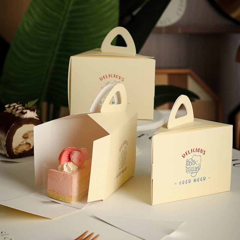 三角形蛋糕盒6寸/8寸切块巴斯克法式切块西点千层蛋糕包装甜品盒