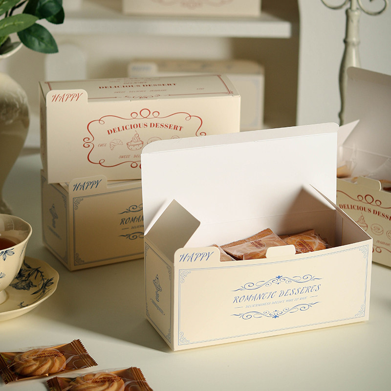 复古欧雪花酥牛轧糖包装盒点心礼盒精美纸质饼干烘焙包装礼盒空盒