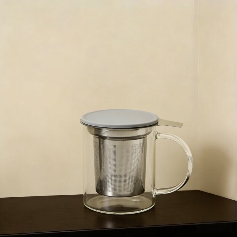 个人茶水分离泡茶杯玻璃茶隔杯花果茶杯专用办公室水杯家用耐高温